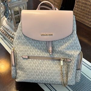 NWOT Michael Kors Pink MK Logo Backpack
